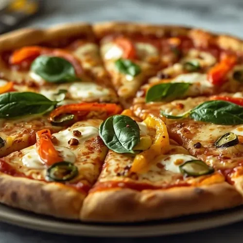 homemade three cheese veggie pizza recipe