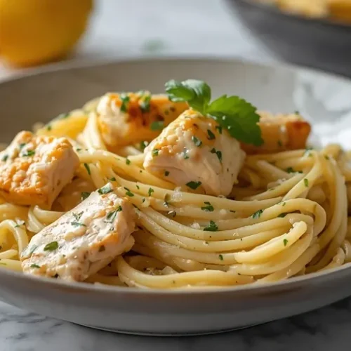 Lemon Garlic Chicken Pasta recipe