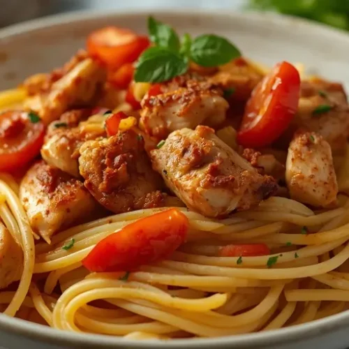 One Pot Chicken Fajita Pasta recipe