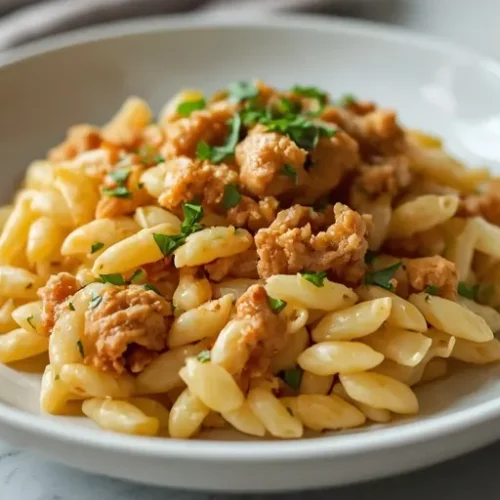 One Pot Creamy Chicken Orzo recipe