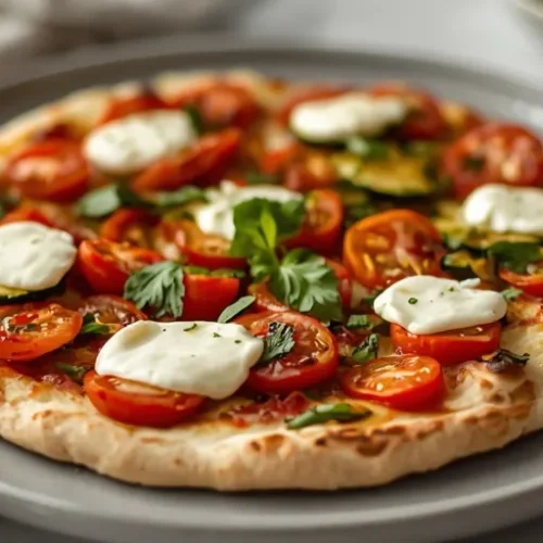 Roasted Garden Veggie Flatbread recipe