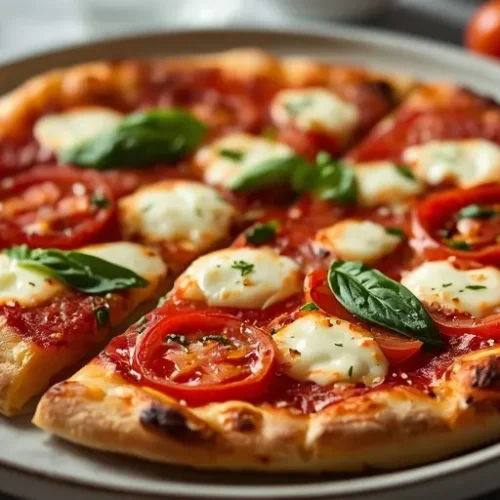 Roasted Tomato Mozzarella Flatbread recipe