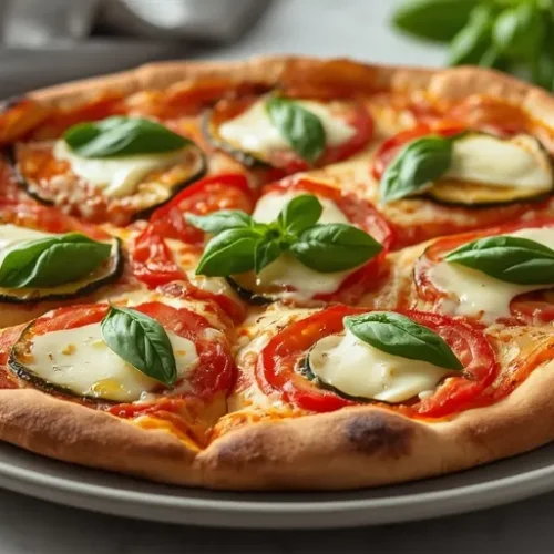 Roasted Zucchini Tomato Pizza recipe