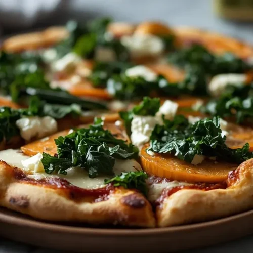 Sweet Potato Kale Pizza recipe
